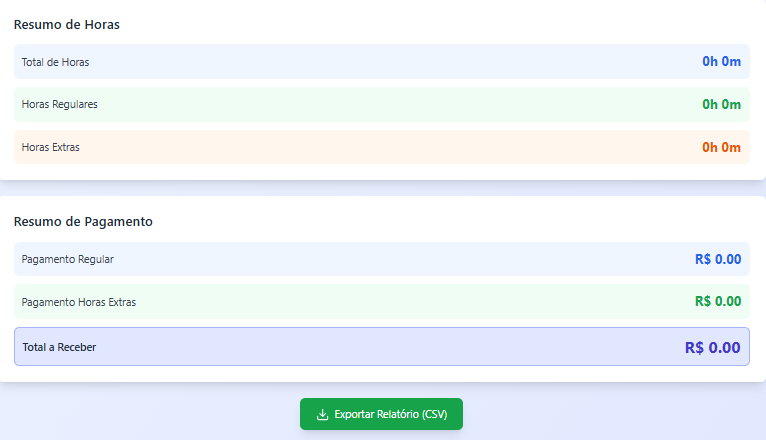Calculadora Horas Trabalhadas