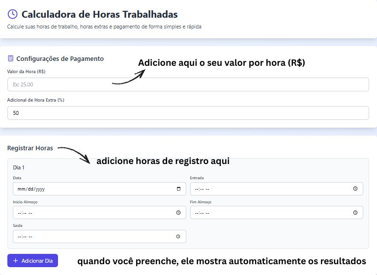 Calculadora Horas Trabalhadas
