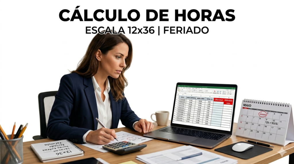 Cálculo de horas trabalhadas escala 12x36 feriado